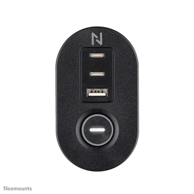 Neomounts DS22-840BL6 Multipresa da tavolo con morsetto e porte USB-C e USB-A - ricarica rapida [DS22-840BL6]