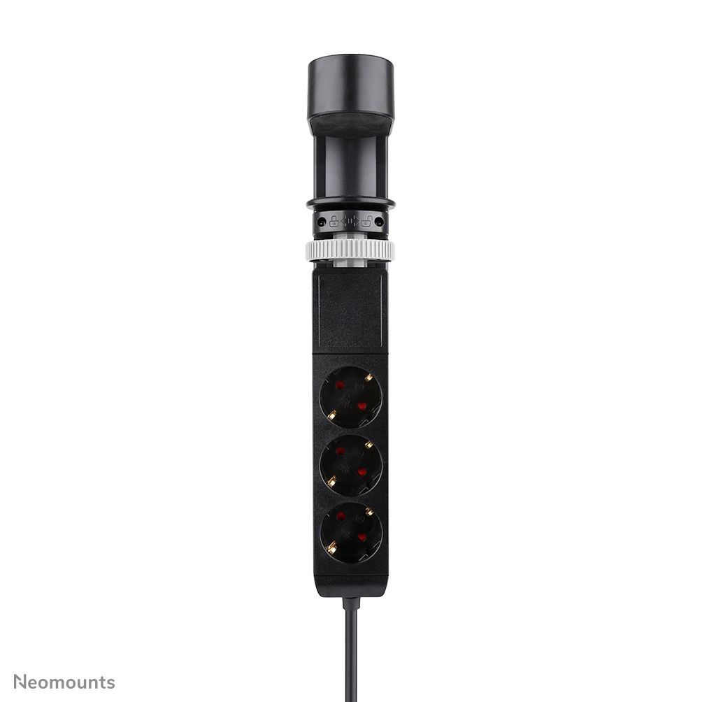 Neomounts DS22-840BL6 Multipresa da tavolo con morsetto e porte USB-C e USB-A - ricarica rapida [DS22-840BL6]