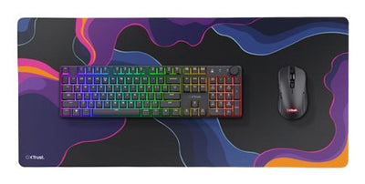 Trust GXT 759 XXL Tappetino per mouse per gioco da computer Nero, Blu, Rosa, Viola [25714]