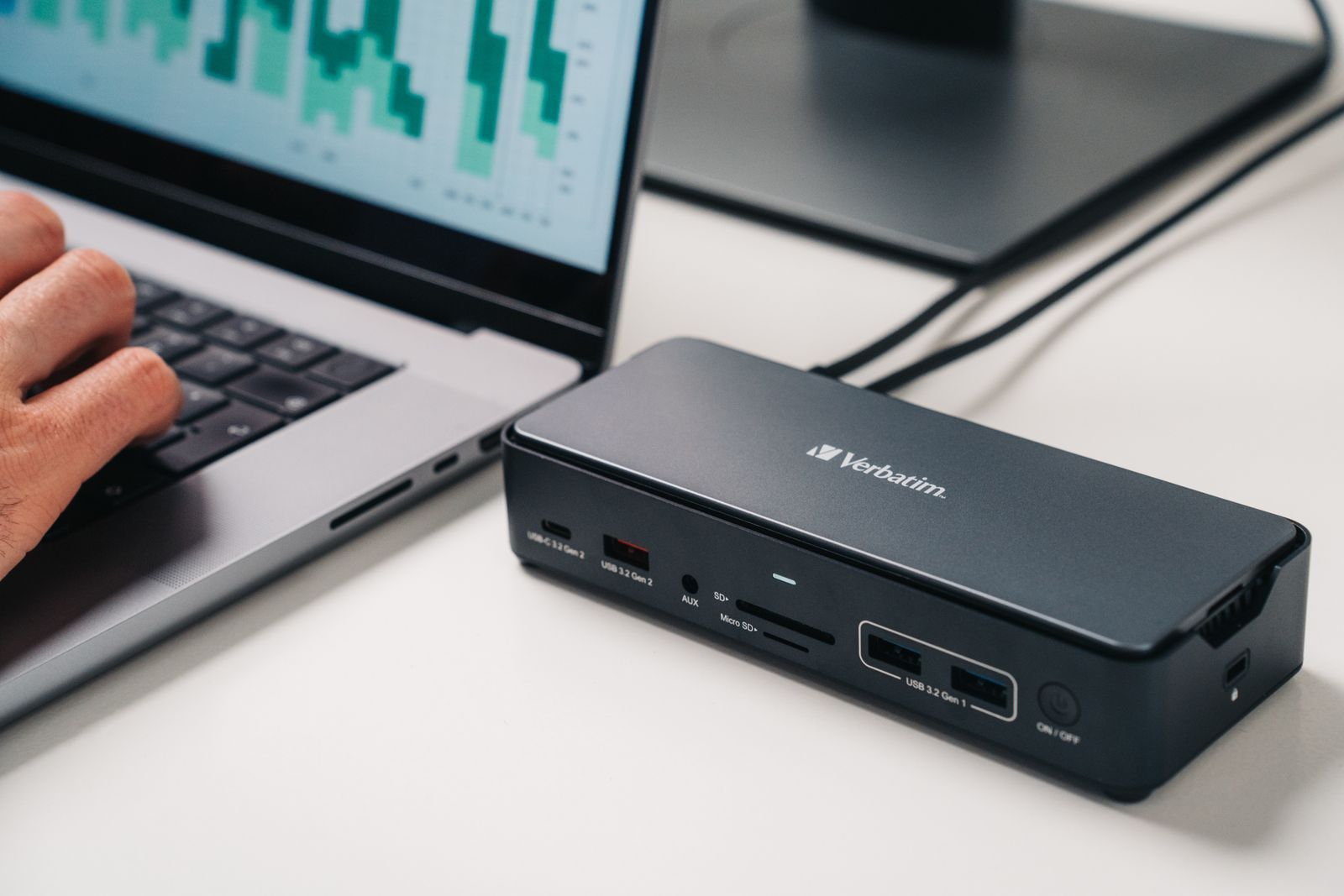 Verbatim CDS-15S Cablato USB 3.2 Gen 1 (3.1 Gen 1) Type-C Nero, Grigio [32173]