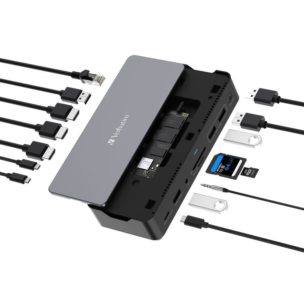 Verbatim CDS-15S Cablato USB 3.2 Gen 1 (3.1 Gen 1) Type-C Nero, Grigio [32173]