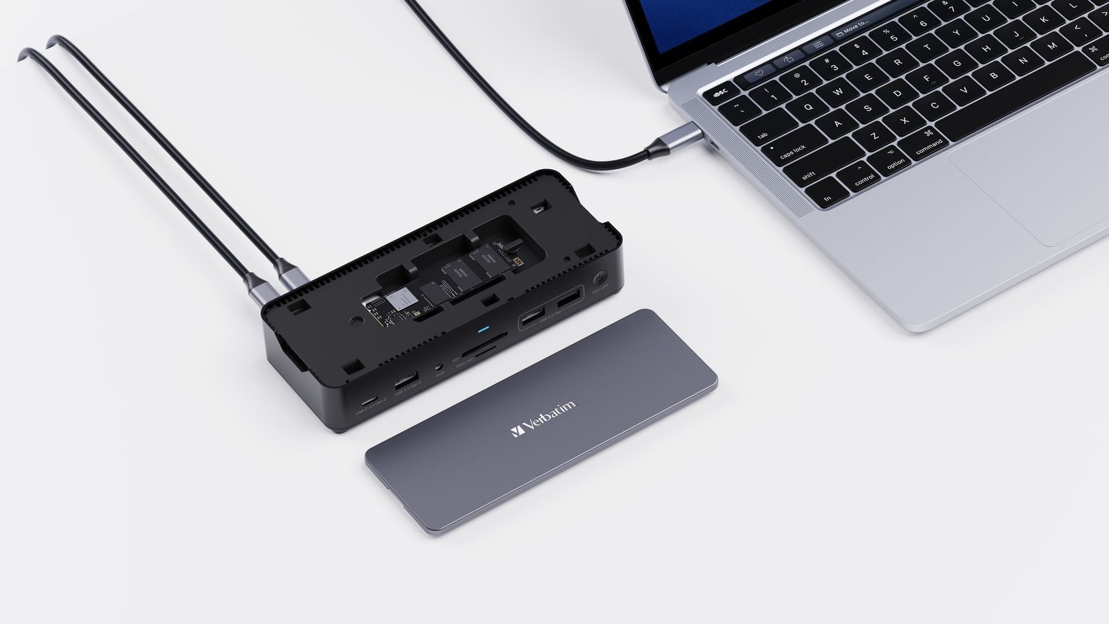 Verbatim CDS-15S Cablato USB 3.2 Gen 1 (3.1 Gen 1) Type-C Nero, Grigio [32173]