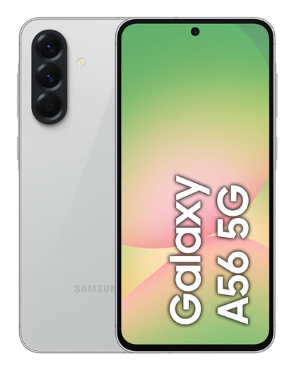 Samsung Galaxy A56 5G, Smartphone con Funzioni intelligenti, Display Super AMOLED 6.7, 8GB RAM, 128GB, Camera 50MP, Batteria 5.000 mAh, IP67, Awesome Lightgray [SM-A566BZAAEUE]