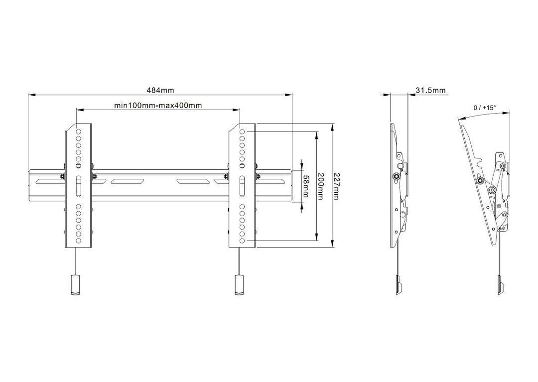 ITB MB6560 TV mount 165,1 cm (65") Nero [MB6560]