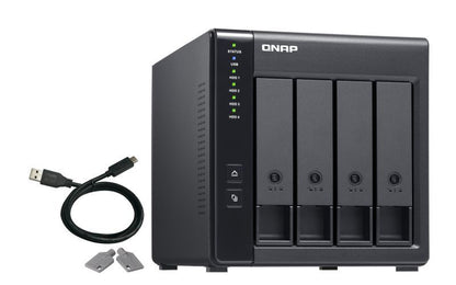 QNAP TR-004 contenitore di unità di archiviazione Box esterno HDD/SSD Nero 2.5/3.5" [TR-004]