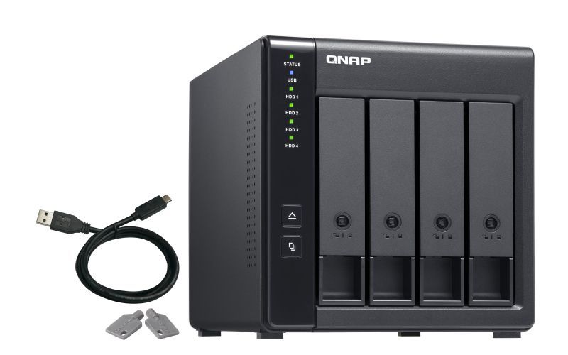 QNAP TR-004 contenitore di unità di archiviazione Box esterno HDD/SSD Nero 2.5/3.5" [TR-004]