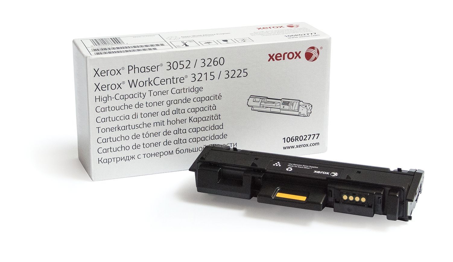 Xerox Cartuccia toner Nero a Alta capacità da 3000 Pagine per Phaser 3052/3260, WorkCentre 3215/3225 (106R02777) [106R02777]