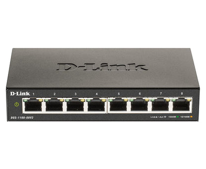 D-Link DGS-1100-08V2 Gestito L2 Gigabit Ethernet (10/100/1000) Nero [DGS-1100-08V2]