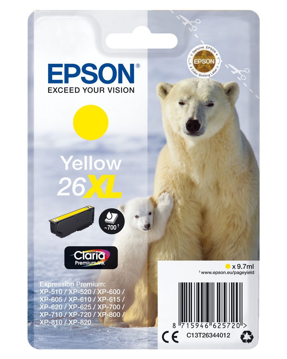 Epson Polar bear Cartuccia Giallo XL [C13T26344012]