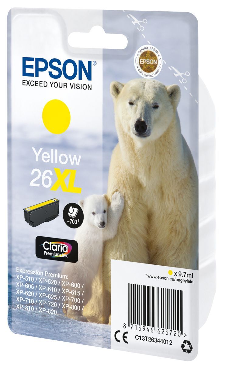 Epson Polar bear Cartuccia Giallo XL [C13T26344012]