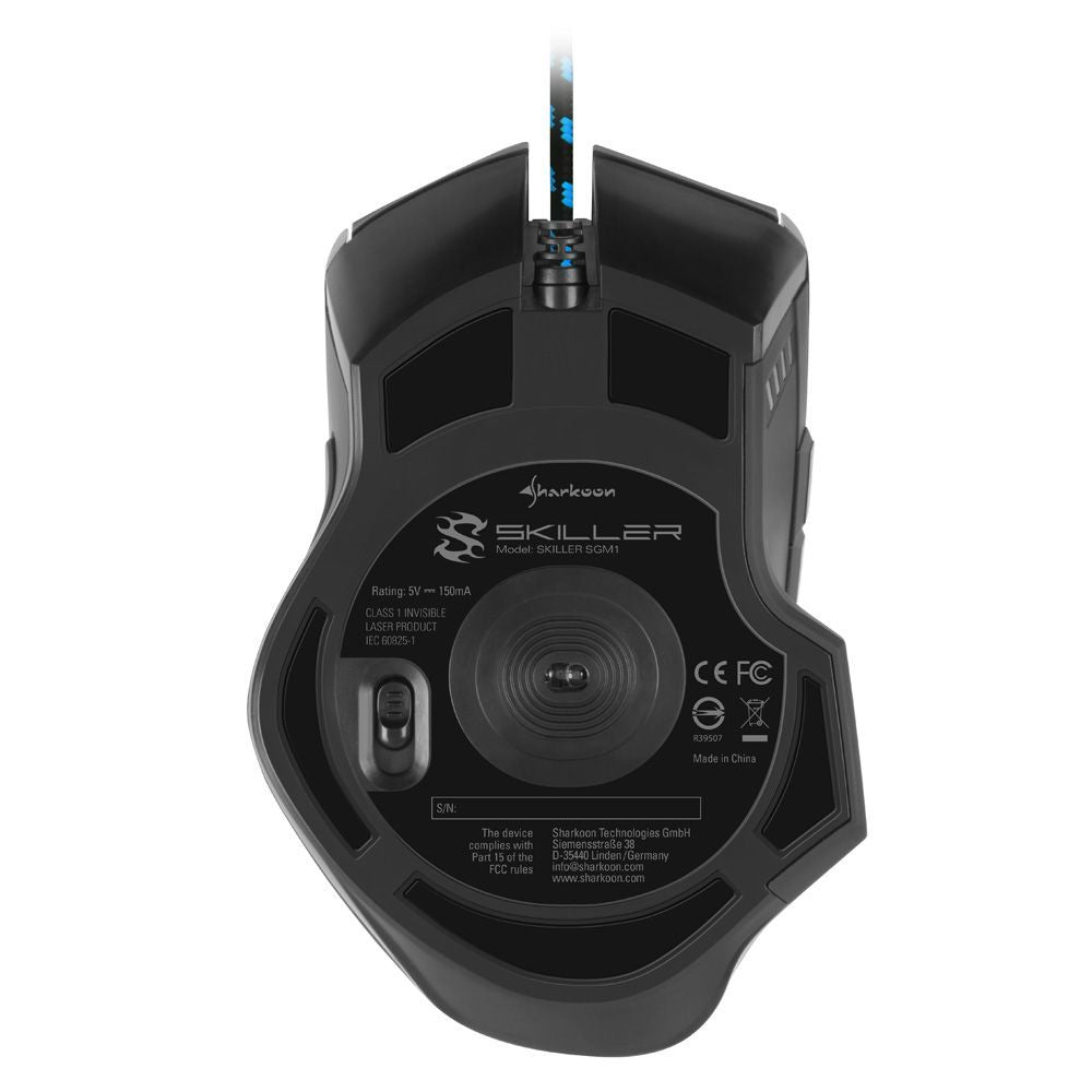 Sharkoon Skiller SGM1 mouse Mano destra USB tipo A Ottico 10800 DPI [SKILLERSGM1]