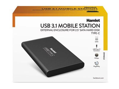 Hamlet Box esterno USB 3.1 Tyce-C per Hard Disk SATA 2,5 in alluminio [HXD25TCU31]