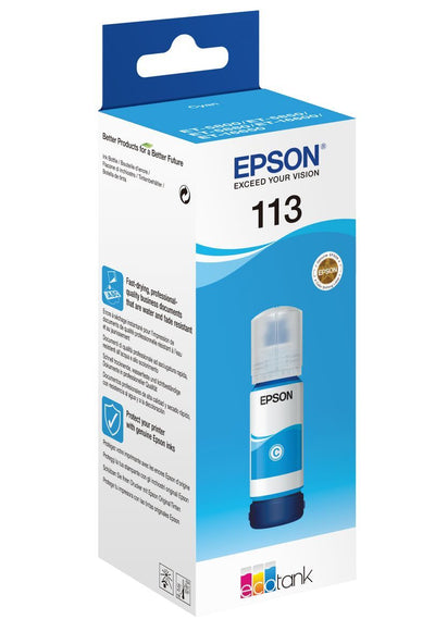 Epson 113 EcoTank Pigment Cyan ink bottle [C13T06B240]