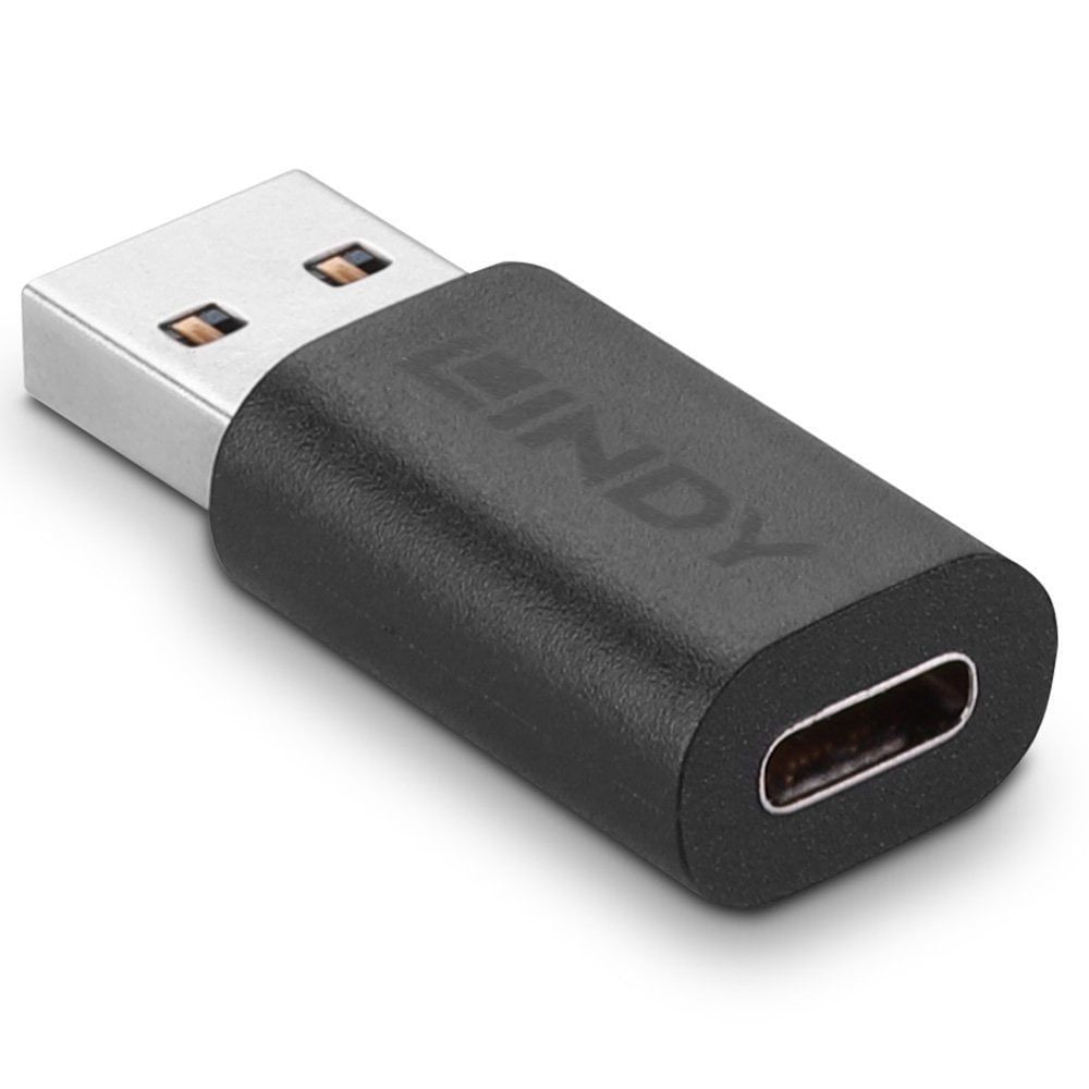 Lindy 41904 adattatore per inversione del genere dei cavi USB 3.2 Type A USB 3.2 Type C Nero [LINDY41904]