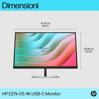 HP E-Series Monitor E27k G5 4K USB-C [6N4C4AA#ABB]