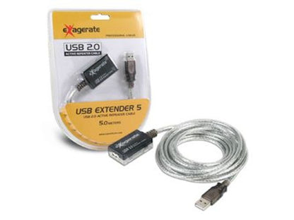 Hamlet Prolunga Extender Usb 2.0 da 5 metri con ripetitore attivo [XUREP5]