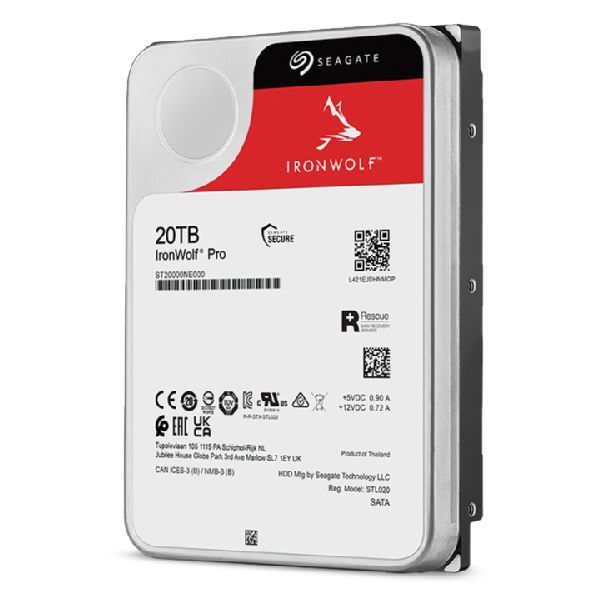 Seagate IronWolf Pro ST20000NT001 disco rigido interno 20 TB 7200 Giri/min 256 MB 3.5" [ST20000NT001]