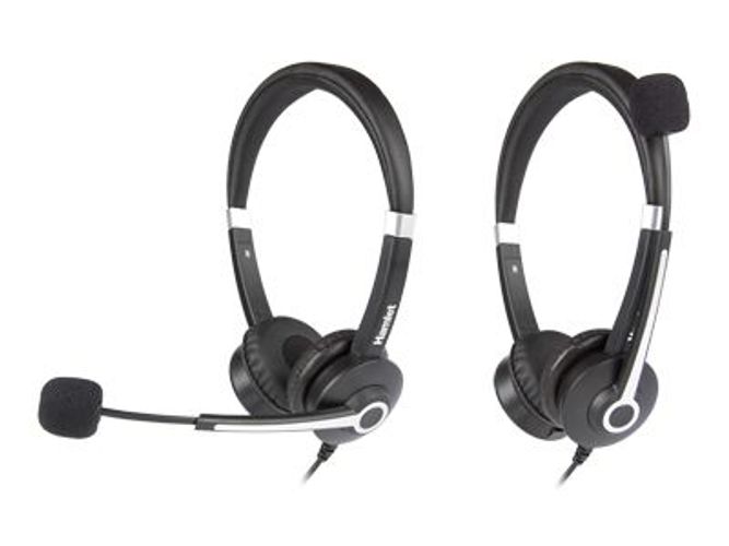 Hamlet HHEADM-CJS cuffia e auricolare Cablato A Padiglione Ufficio USB tipo-C Nero [HHEADM-CJS]