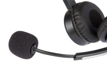 Hamlet HHEADM-CJS cuffia e auricolare Cablato A Padiglione Ufficio USB tipo-C Nero [HHEADM-CJS]