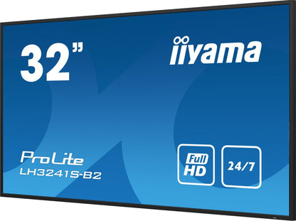 iiyama LH3241S-B2 visualizzatore di messaggi Design chiosco 80 cm (31.5") LED 350 cd/m Full HD Nero 24/7 [LH3241S-B2]
