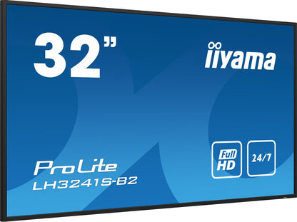 iiyama LH3241S-B2 visualizzatore di messaggi Design chiosco 80 cm (31.5") LED 350 cd/m Full HD Nero 24/7 [LH3241S-B2]