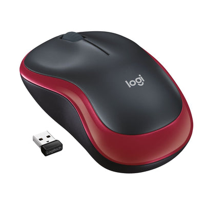 Logitech M185 mouse wireless (rosso) [910-002237]