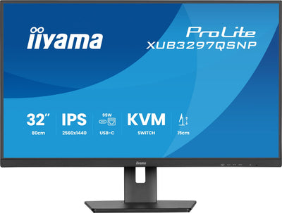 iiyama ProLite XUB3297QSNP-B1 Monitor PC 81,3 cm (32") 2560 x 1440 Pixel Quad HD LED Nero [XUB3297QSNP-B1]
