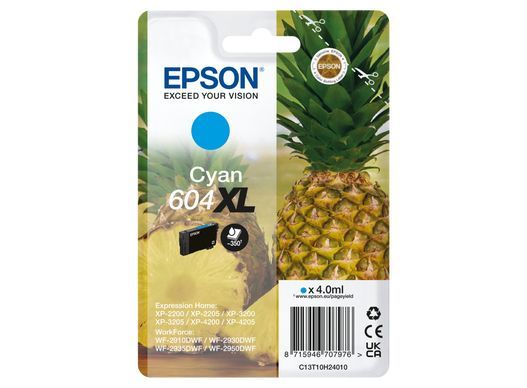 Epson 604XL cartuccia d'inchiostro 1 pz Originale Resa elevata (XL) Ciano [C13T10H24010]