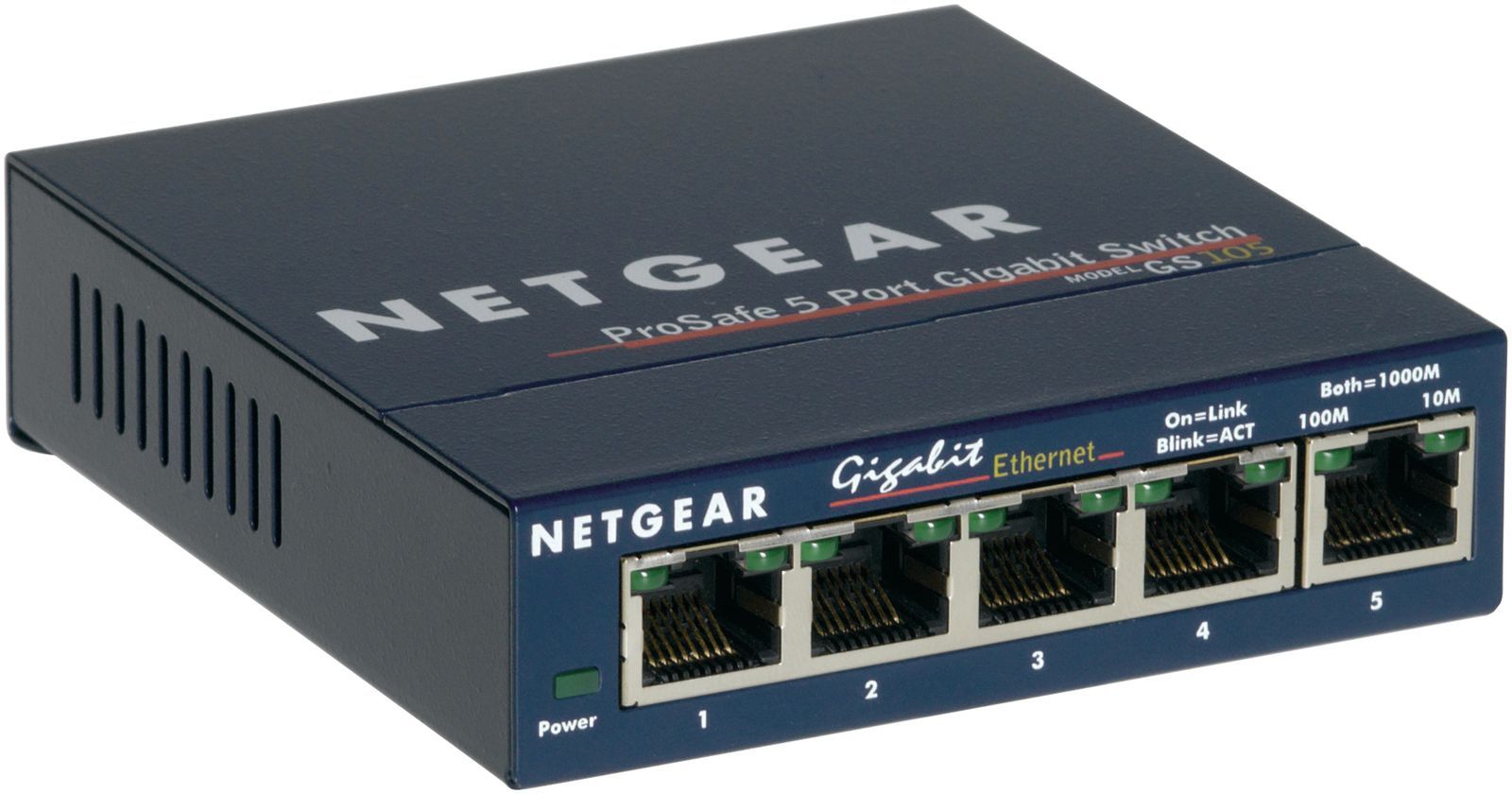 NETGEAR GS105 Non gestito Gigabit Ethernet (10/100/1000) Blu [GS105GE]