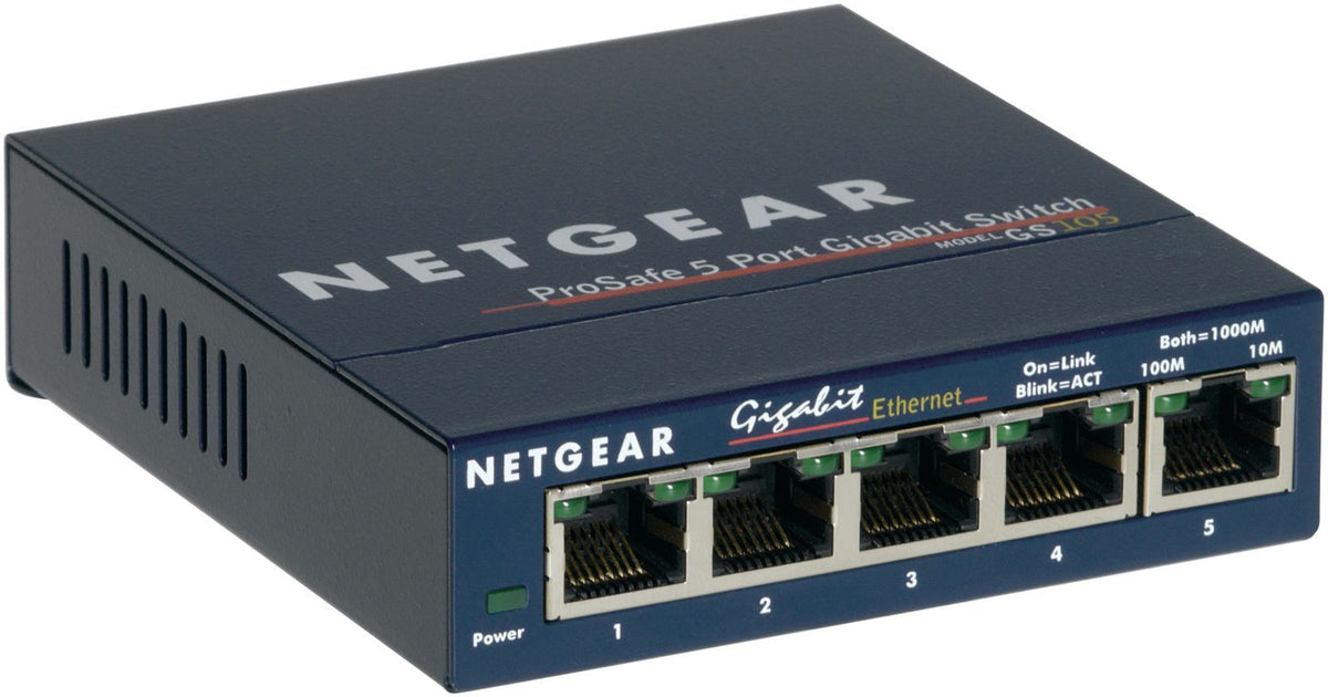 NETGEAR GS105 Non gestito Gigabit Ethernet (10/100/1000) Blu [GS105GE]