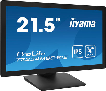 iiyama ProLite T2234MSC-B1S Monitor PC 54,6 cm (21.5") 1920 x 1080 Pixel Full HD Touch screen Nero [T2234MSC-B1S]