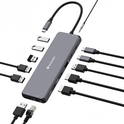 Verbatim CMH-13 USB tipo-C 10000 Mbit/s Argento [32153]