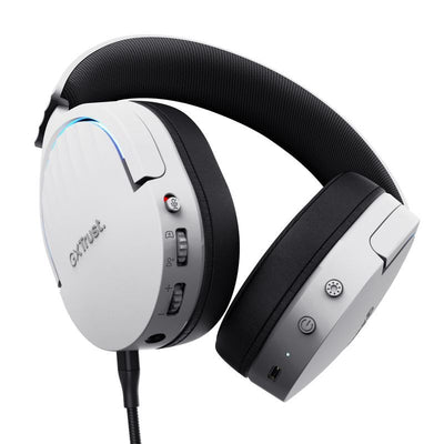 Trust GXT 491W FAYZO Auricolare Con cavo e senza cavo A Padiglione Gaming USB tipo-C Bluetooth Nero, Bianco [25304]