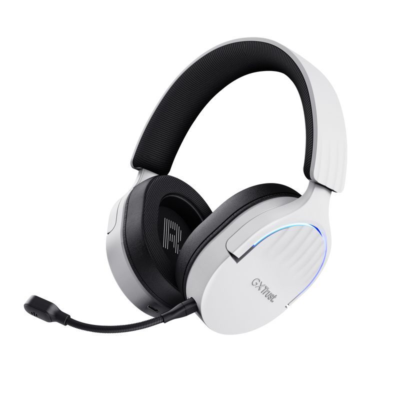 Trust GXT 491W FAYZO Auricolare Con cavo e senza cavo A Padiglione Gaming USB tipo-C Bluetooth Nero, Bianco [25304]