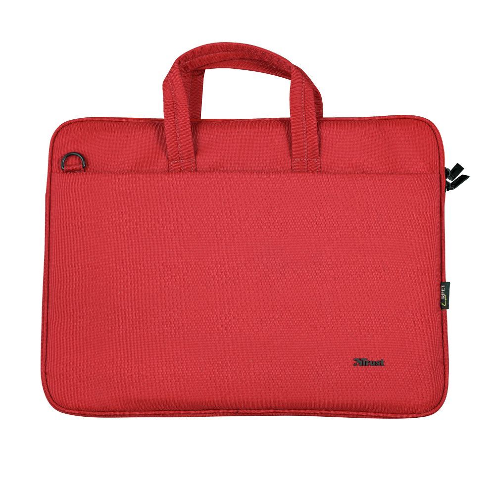 Trust Bologna Sottile borsa per laptop ecocompatibile, per laptop da 16 pollici - Rosso [24449]
