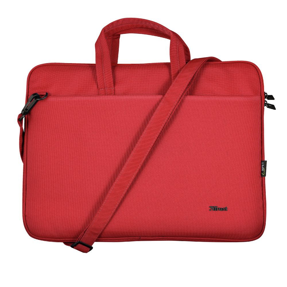 Trust Bologna Sottile borsa per laptop ecocompatibile, per laptop da 16 pollici - Rosso [24449]