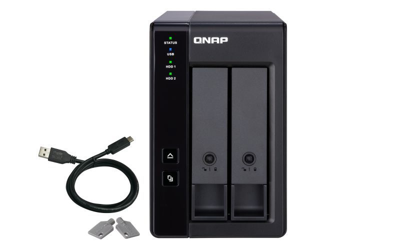 QNAP TR-002 contenitore di unità di archiviazione Box esterno HDD/SSD Nero 2.5/3.5" [TR-002]
