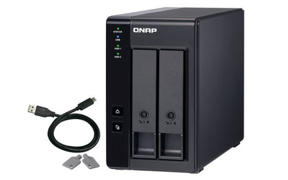 QNAP TR-002 contenitore di unità di archiviazione Box esterno HDD/SSD Nero 2.5/3.5" [TR-002]