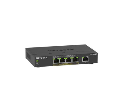 NETGEAR GS305Pv3 Non gestito Gigabit Ethernet (10/100/1000) Supporto Power over Ethernet (PoE) Nero [GS305P-300EUS]