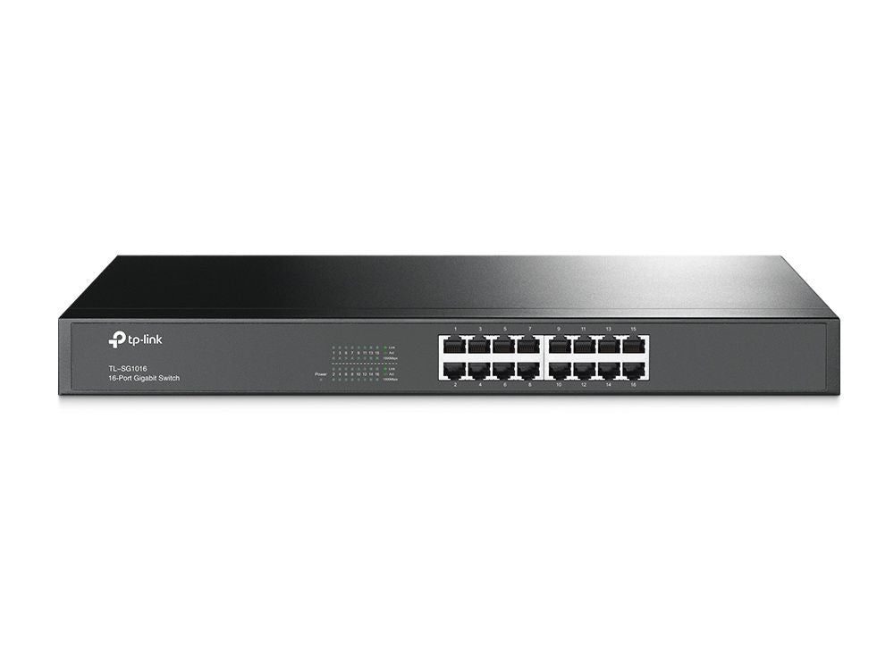 TP-Link TL-SG1016 switch di rete Non gestito Gigabit Ethernet (10/100/1000) 1U Nero [TL-SG1016]