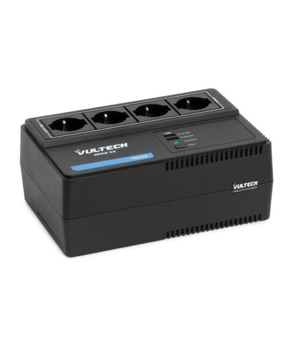 Vultech UPS700VA-XS - Gruppo di continuità 700VA 4x Bipasso/Schuko + 2x USB [UPS700VA-XS]