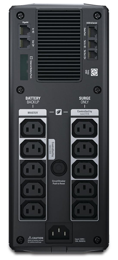 APC Back-UPS Pro gruppo di continuità (UPS) A linea interattiva 1,5 kVA 865 W 10 presa(e) AC [BR1500GI]