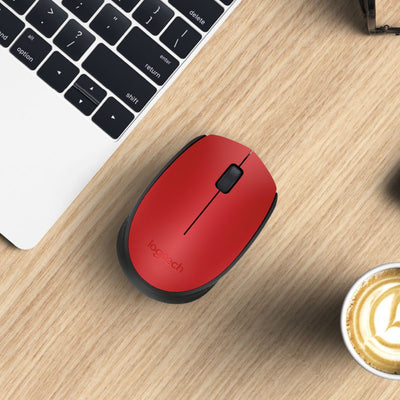 Logitech M171 mouse wireless (rosso) [910-004641]