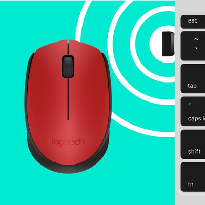 Logitech M171 mouse wireless (rosso) [910-004641]