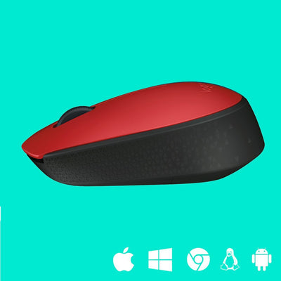 Logitech M171 mouse wireless (rosso) [910-004641]