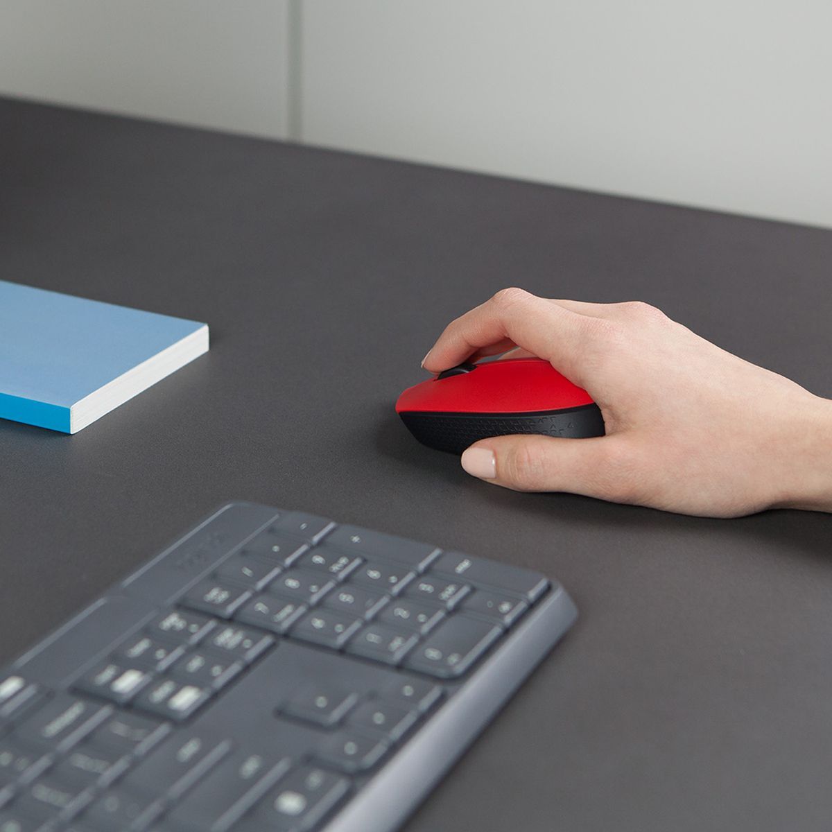 Logitech M171 mouse wireless (rosso) [910-004641]