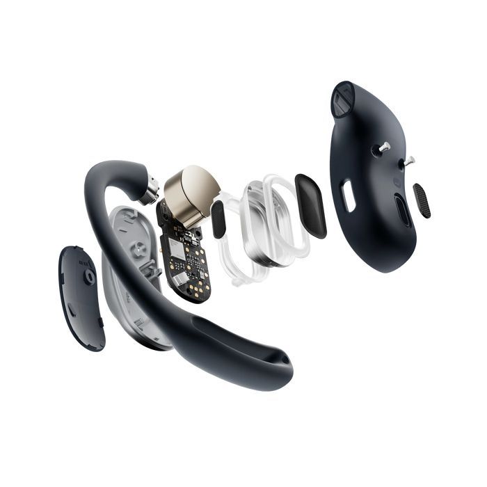SHOKZ OpenFit Air Auricolare Wireless A clip Chiamate/Musica/Sport/Tutti i giorni Bluetooth Nero [T511-ST-BK]
