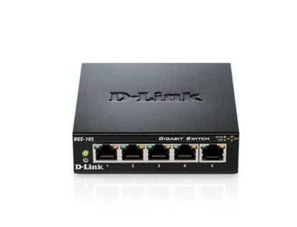 D-Link DGS-105 Non gestito L2 Gigabit Ethernet (10/100/1000) Nero [DGS-105]