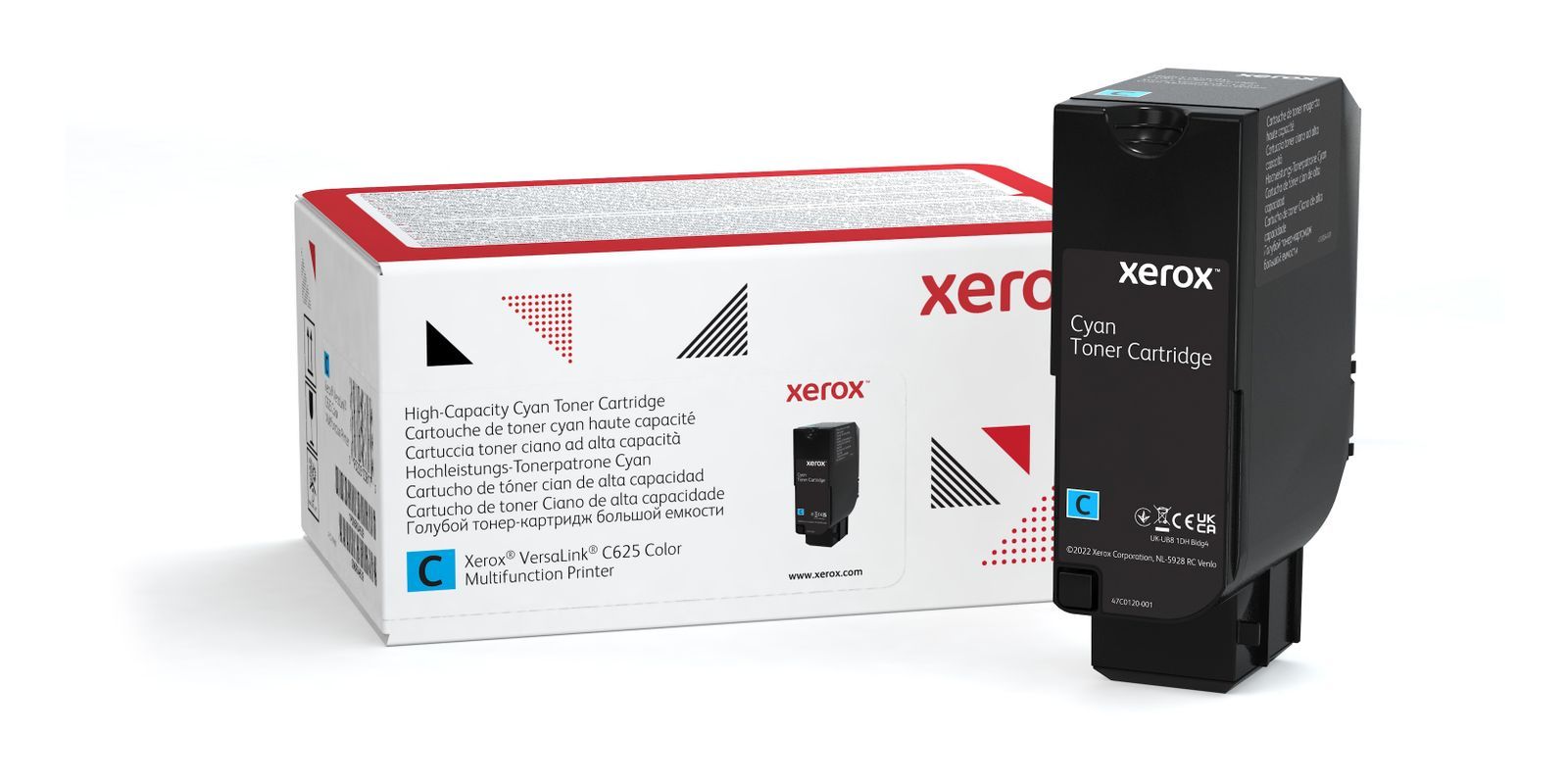 Xerox Cartuccia toner Ciano a Alta capacità da 16000 Pagine per Stampante multifunzione a colori  VersaLink C625 (006R04637) [006R04637]