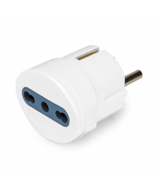 Vultech Adattatore schuko a Bipasso 10/16A [AT-06]